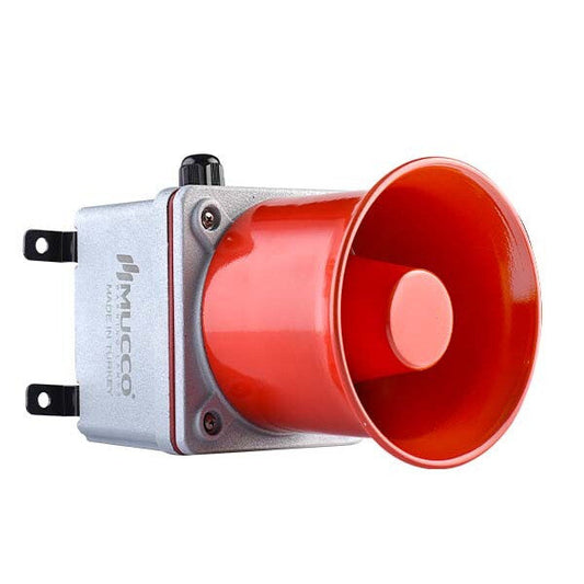 ES120 Heavy Duty klakson, kovový odlitek, 7 tónů, 85-250 V AC/DC