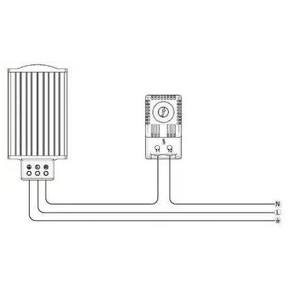 Topení rozvaděčové PTC 75W, PHT075, Plastim
