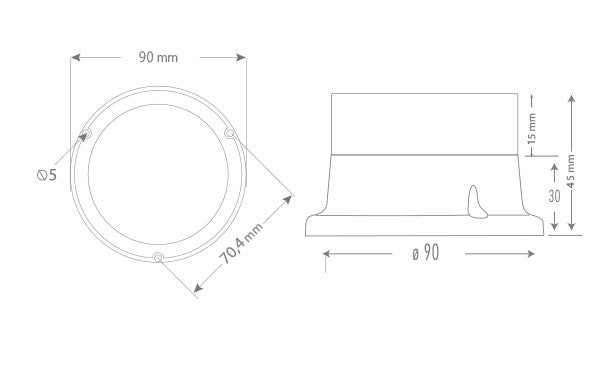 4 barvy-3 zvukové režimy RGB mini maják se zvukovým signálem