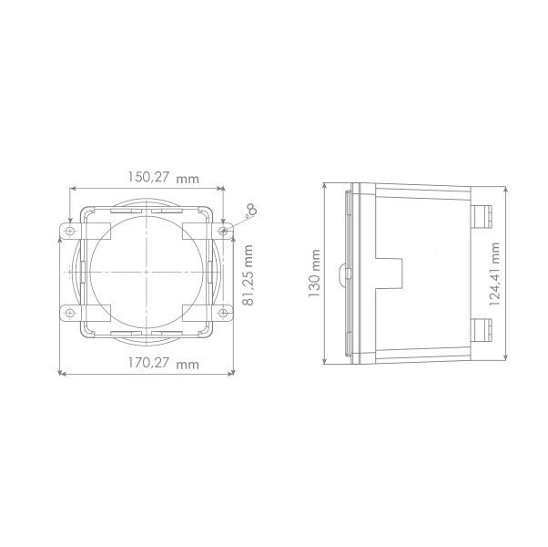 ES120 Heavy Duty klakson, kovový odlitek, 7 tónů, 85-250 V AC/DC