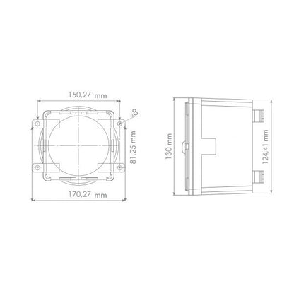 ES120 Heavy Duty klakson, kovový odlitek, 7 tónů, 85-250 V AC/DC