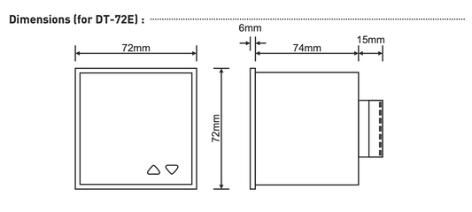 Vysoká přesnost regulátor teploty pro montáž do panelu ON - OFF až 600ºC