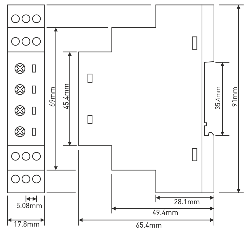 Časové inverzní reverzní cyklické relé 230V AC