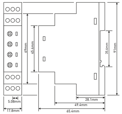 Časové inverzní reverzní cyklické relé 230V AC