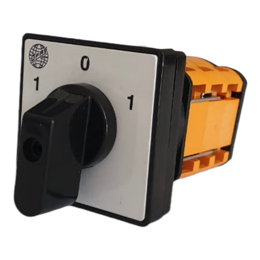 Reverzní vačkový spínač / Reverzační otočný přepínač 1-0-1, 3 pólů, 10-120A
