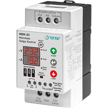 Hladinoměr do vrtu studny nádrže / Regulátor pro jednofázové čerpadlo DIN 30A