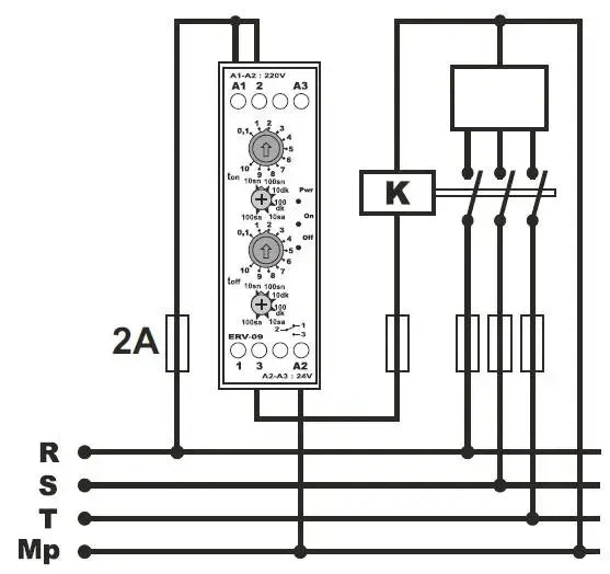 Asymetrický cyklovač / Časové cyklické relé se dvěma displeji -12VDC,230VAC