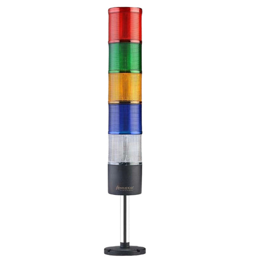 Pětipatrový signální sloup s povrchovou montáží a 10cm trubkou