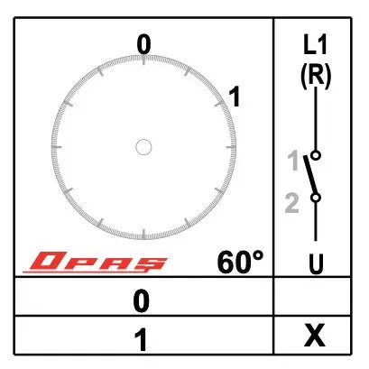 START CAM SWITCH  Otčný přepínač (0-1-START), 1,3- pólů, 10-32A