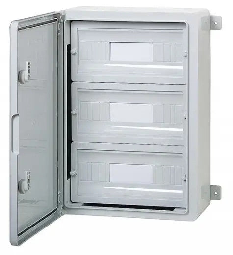 Rozvodnice plastová pro modulové přístroje šedé dveře, IP65, Plastim