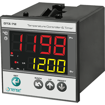 Mikroprocesorový regulátor teploty PID s časovačem pro montáž do panelu 1750°C