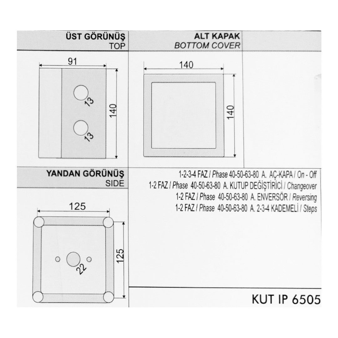 Plastová skříň IP65 pro vačkový spínač, OPAŞ