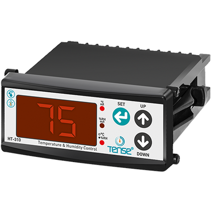 Digitální relé regulace teploty a vlhkosti pro montáž do panelu, ON - OFF