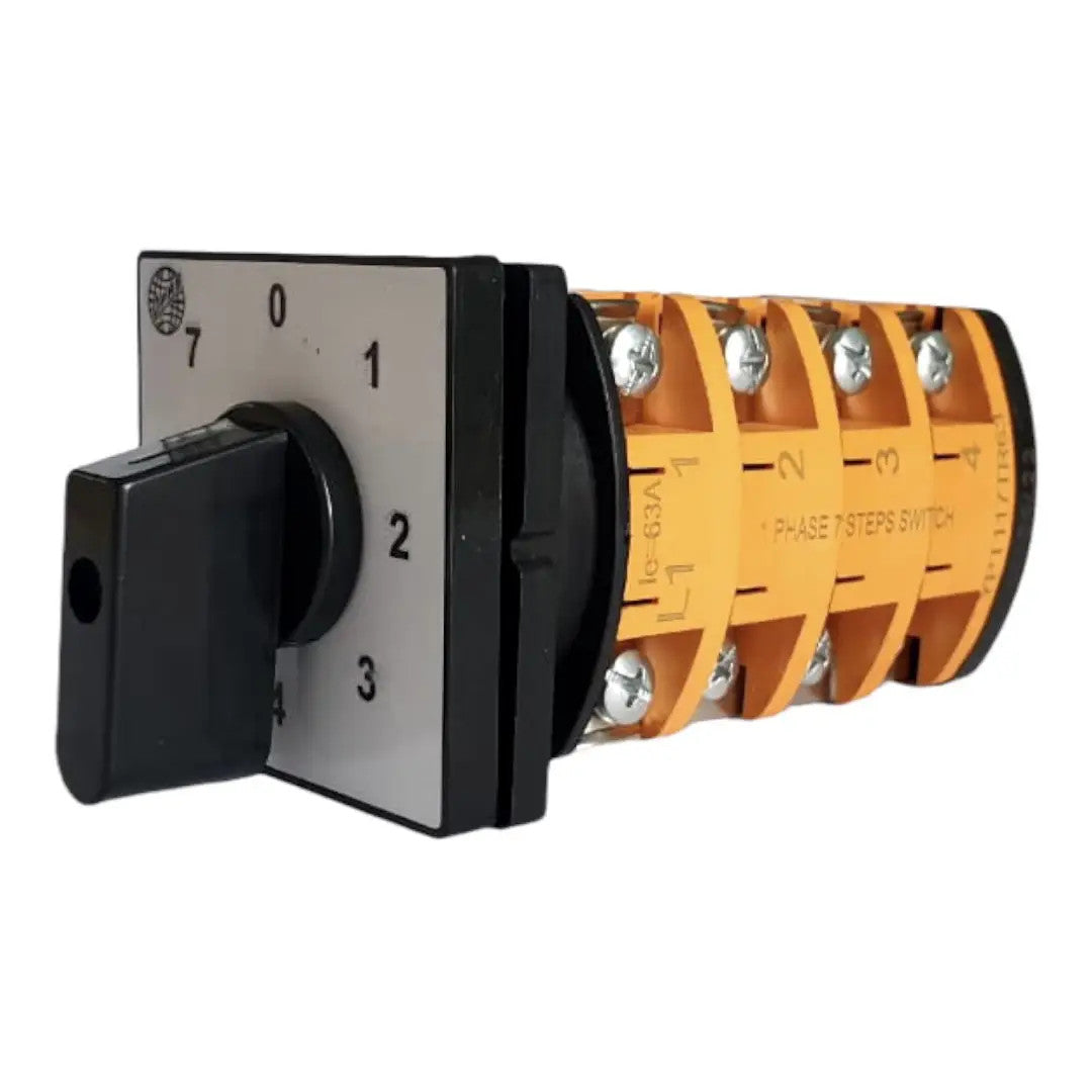 Krokový spínač 0-1-2-3-4-5-6-7 stupňový otočný přepínač , 1 pólů, 10-160A