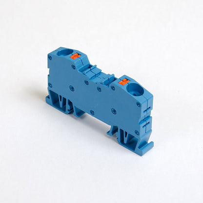 ONKA 10mm2 pružinová kolejnicová spojka svorkovnice Terminál na DIN lištu 2-vodičová modrá, 1020047