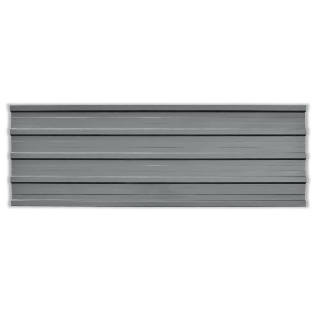 Střešní panely 12 ks pozinkovaná ocel šedé