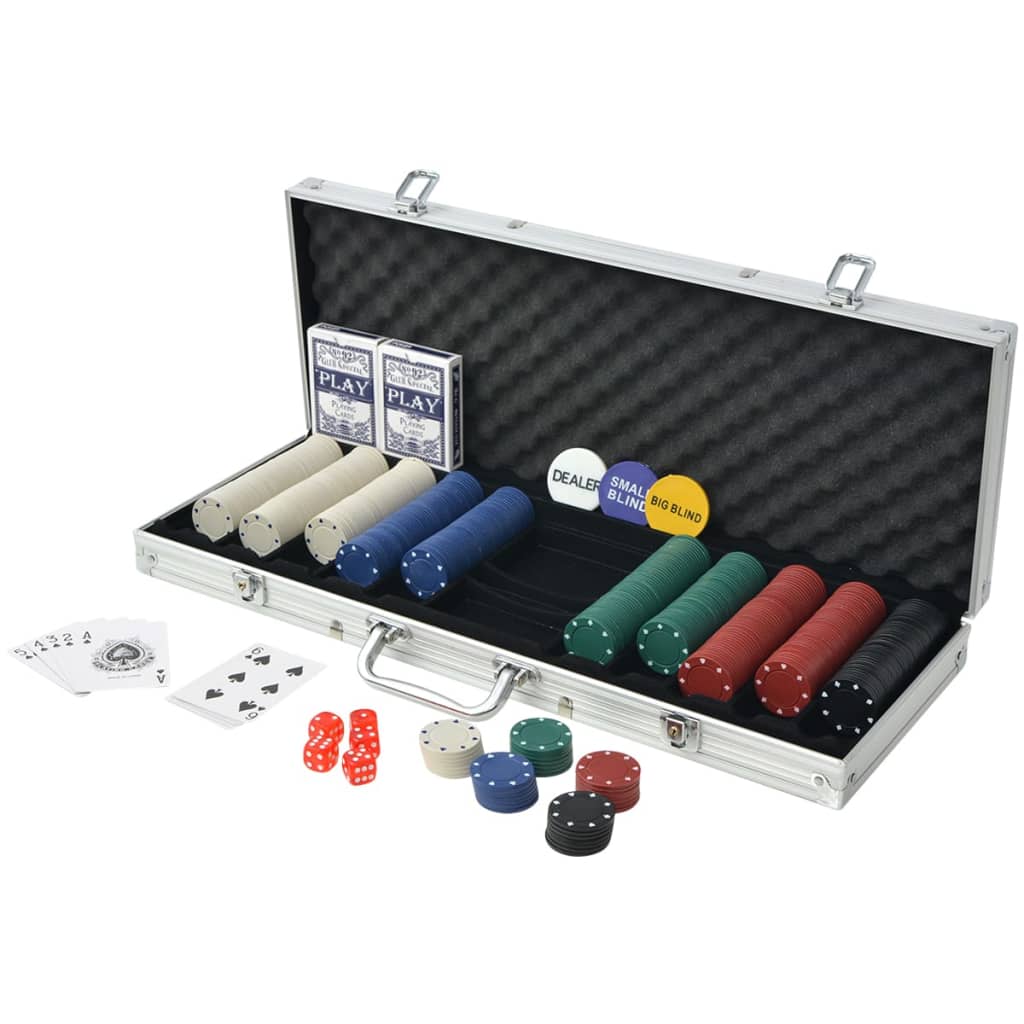 Poker set s 500 žetony z hliníku