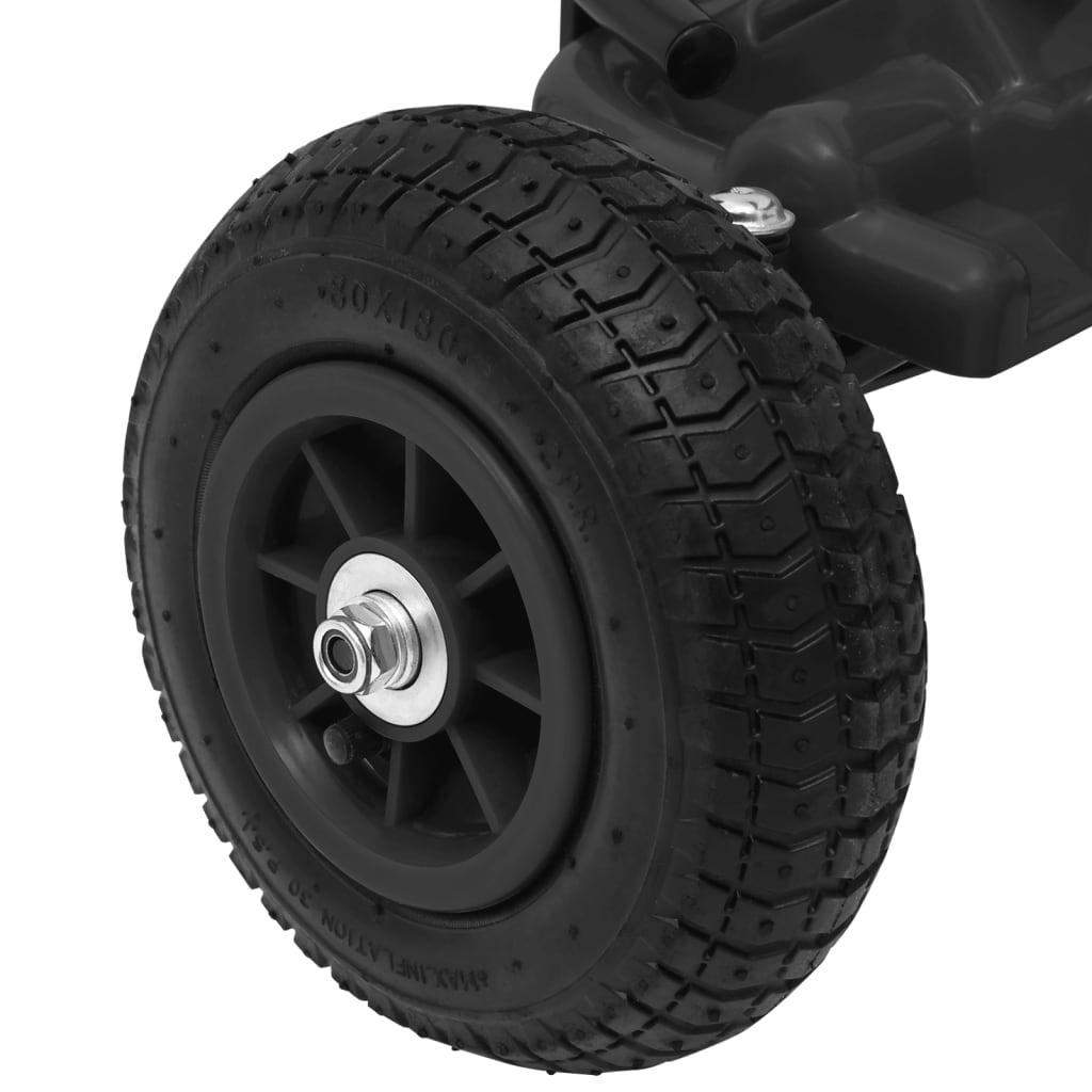 Šlapací motokára s pneumatikami černá