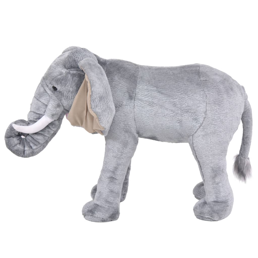 Stojící plyšová hračka slon šedý XXL