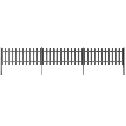 Laťkový plot se sloupky 3 ks WPC 600 x 60 cm