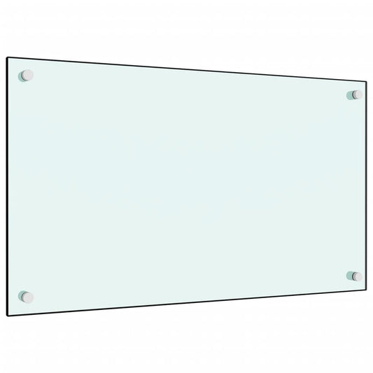 Kuchyňský panel bílý 70 x 40 cm tvrzené sklo