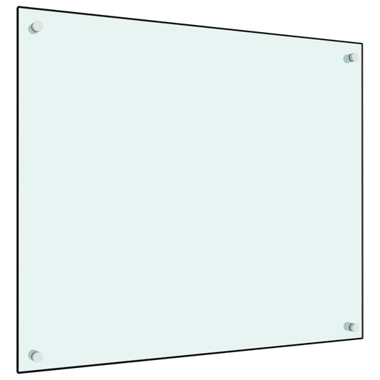 Kuchyňský panel bílý 70 x 60 cm tvrzené sklo