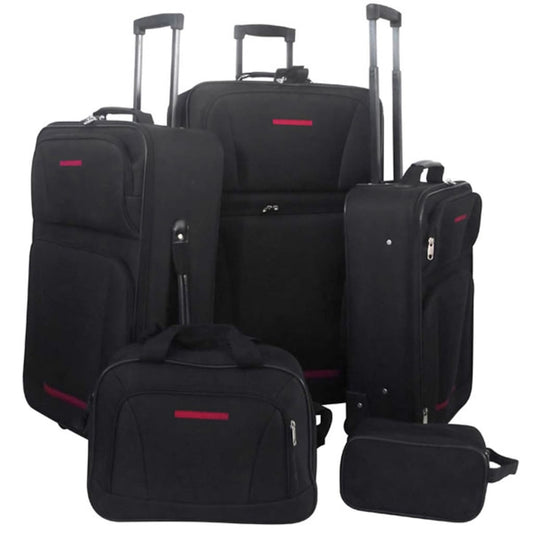 Pětidílný set cestovních kufrů černý