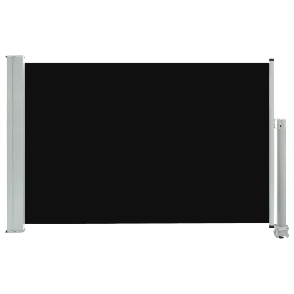 Zatahovací boční markýza / zástěna na terasu 60 x 300 cm černá