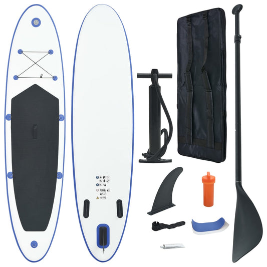 SUP paddleboard s příslušenstvím nafukovací modrobílý