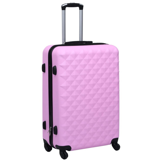 Skořepinový kufr na kolečkách růžový ABS