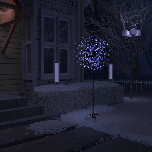 Vánoční strom 200 LED modrobílé světlo třešňový květ 180 cm