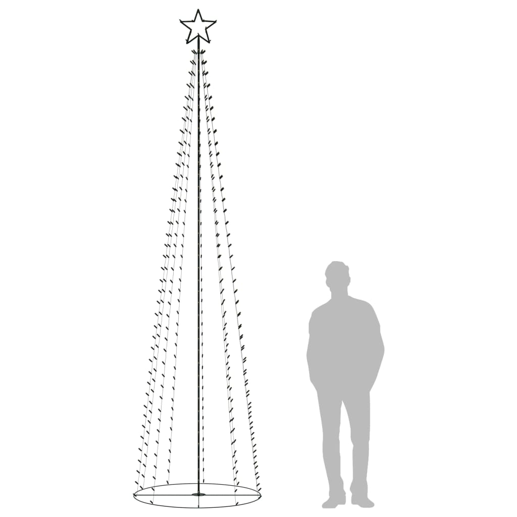 Vánoční stromek kužel 400 teplých bílých LED diod 100 x 360 cm