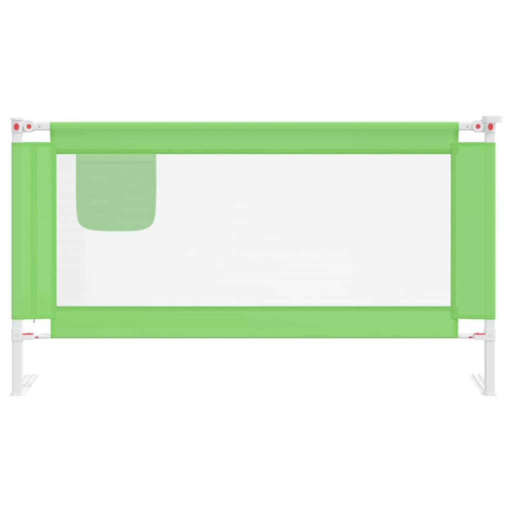 Dětská zábrana k postýlce zelená 150 x 25 cm textil