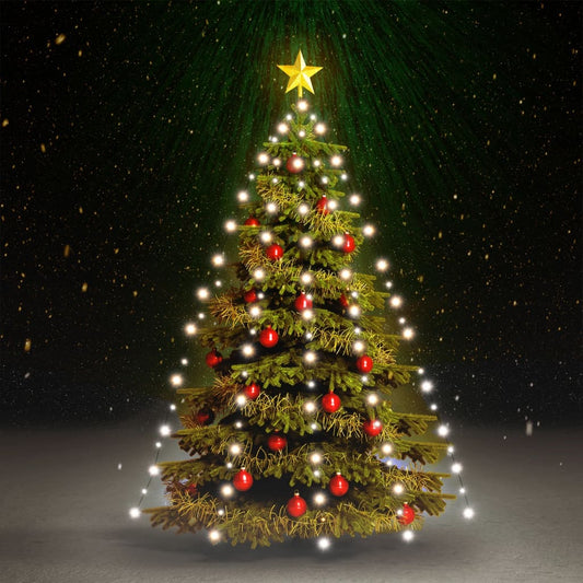 Světelná síť na vánoční stromek 150 studených bílých LED 150 cm