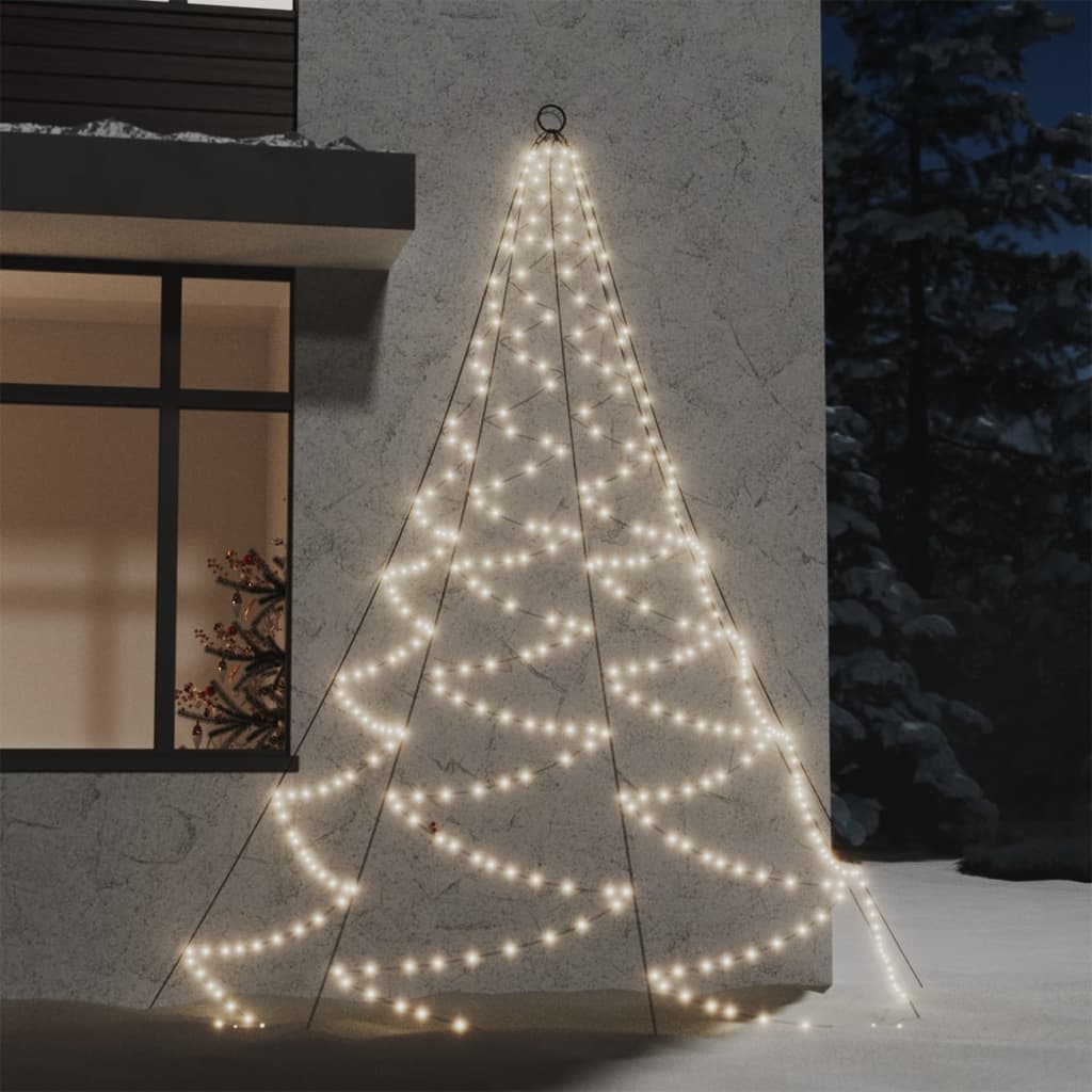 Nástěnný stromek s kovovým hákem 260 teplých bílých LED 3 m