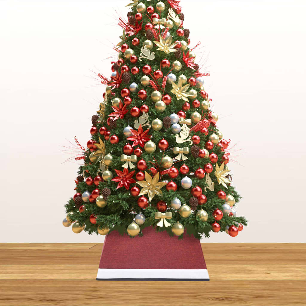 Podložka pod vánoční stromek červená a bílá  48 x 48 x 25 cm