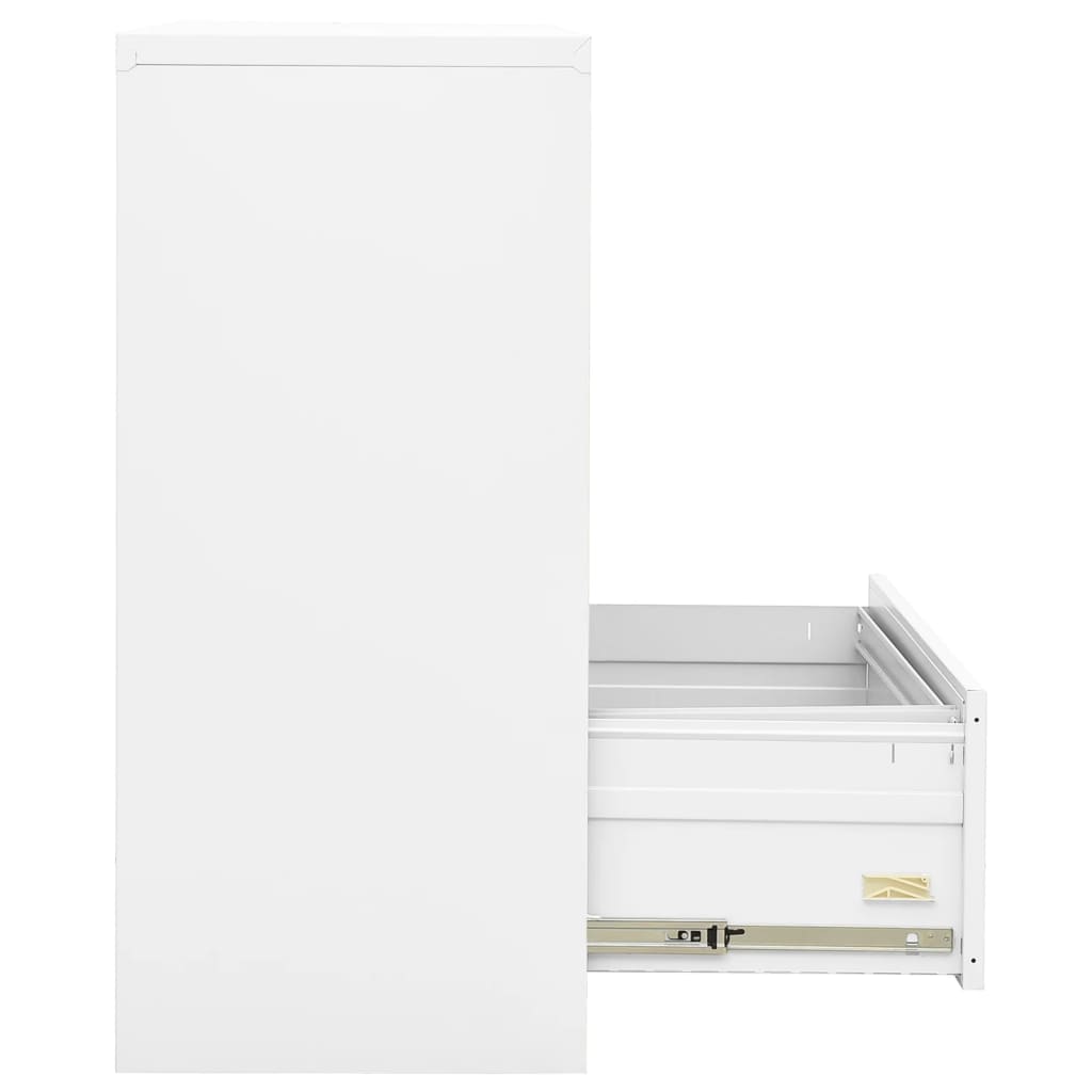 Kancelářská skříň bílá 90 x 46 x 103 cm ocel
