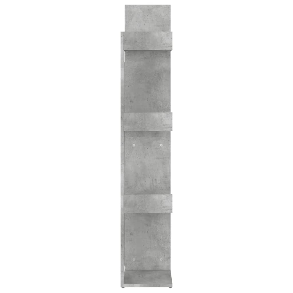Knihovna betonově šedá 48 x 25,5 x 140 cm dřevotříska