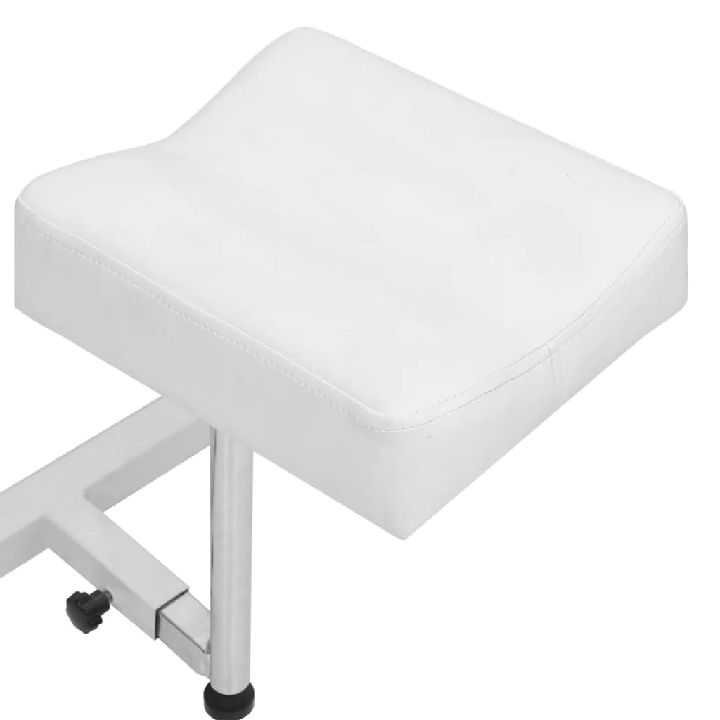 Masážní židle s podnožkou bílá 127 x 60 x 98 cm umělá kůže