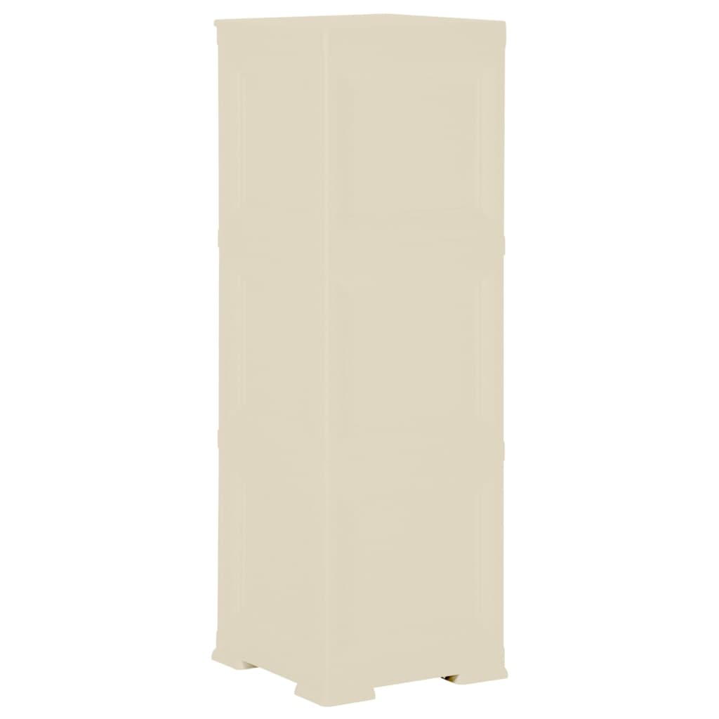 Plastová skříňka 40 x 43 x 125 cm design dřeva angorská bílá