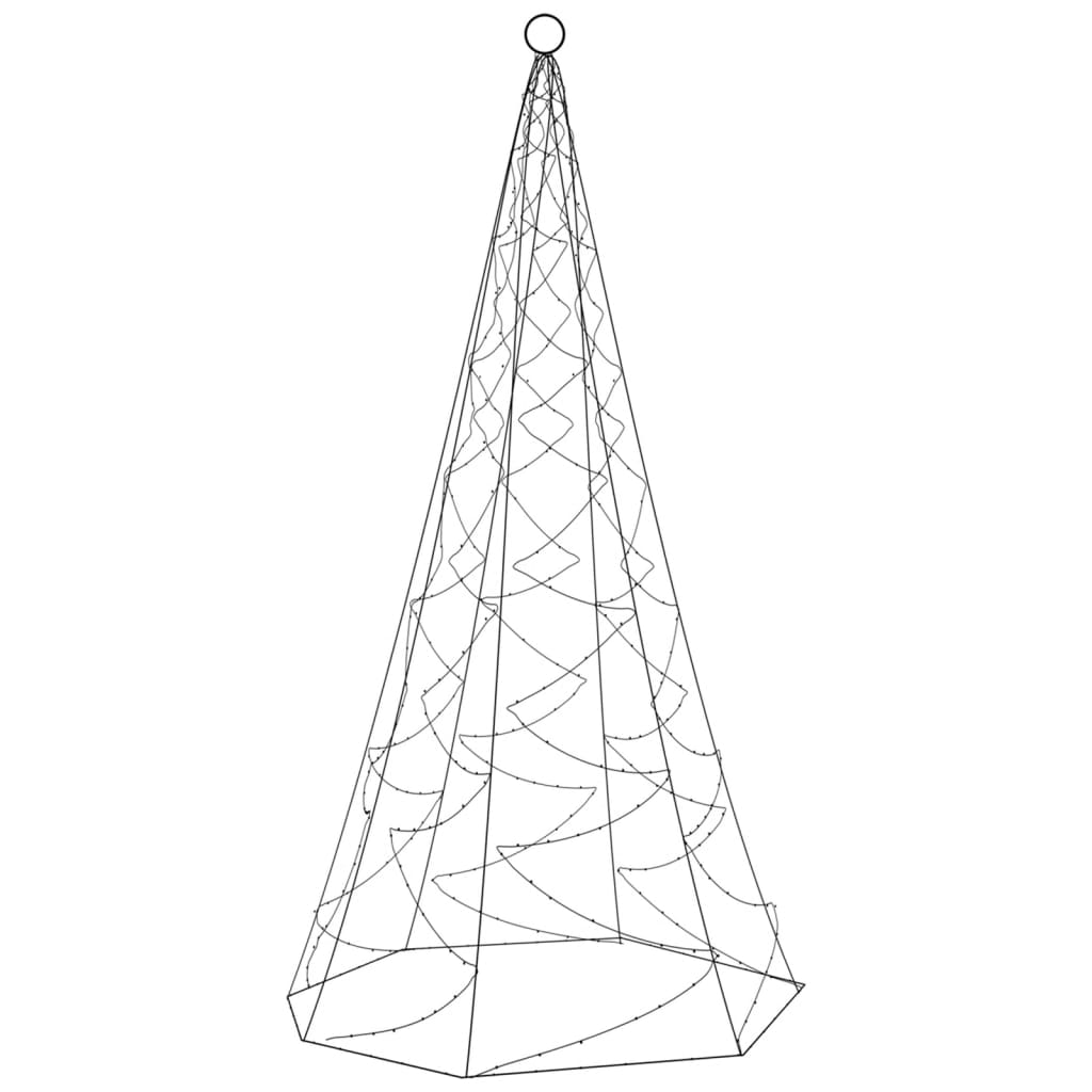 Vánoční stromek na stožár 200 modrých LED diod 180 cm
