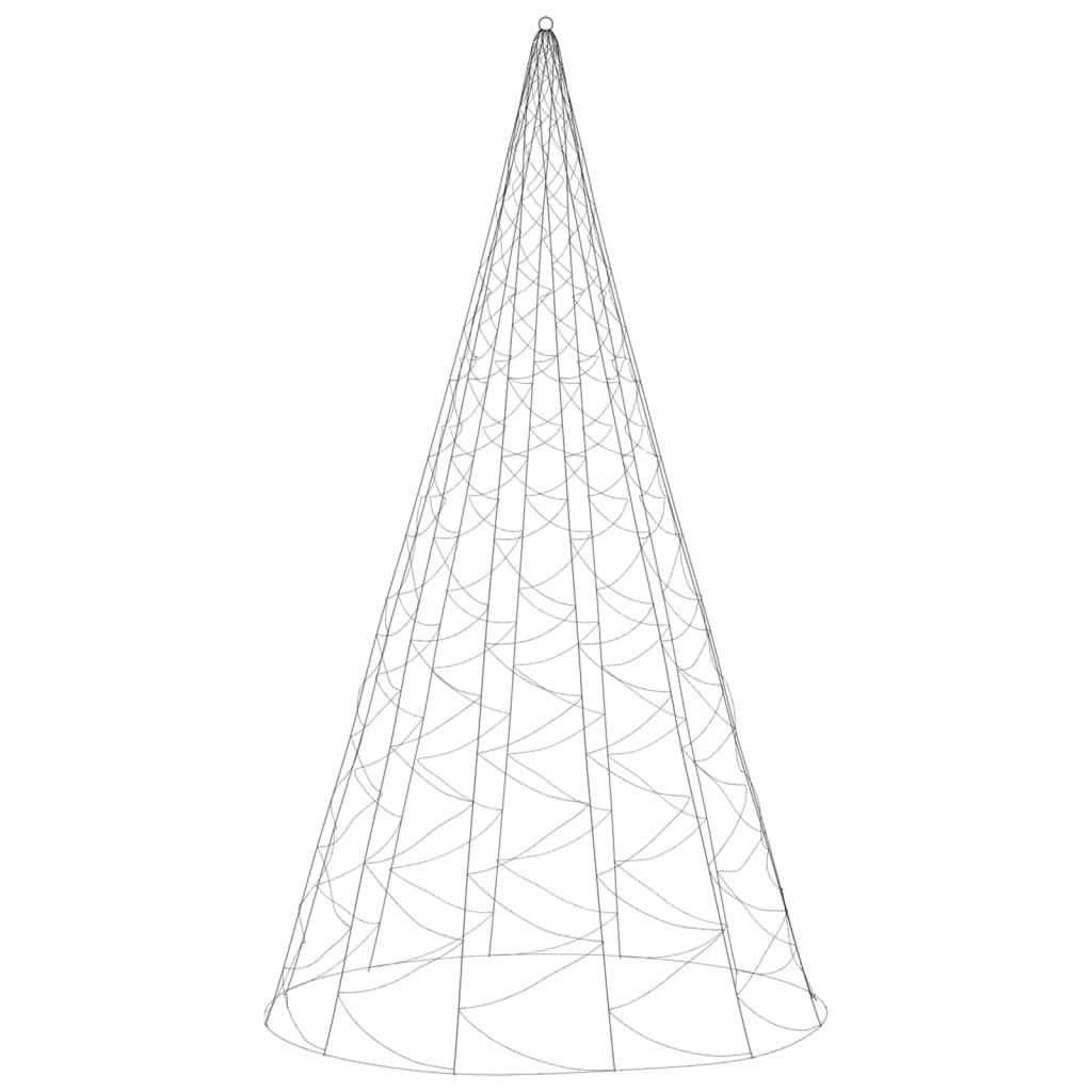 Vánoční stromek na stožár 1 400 teple bílých LED diod 500 cm