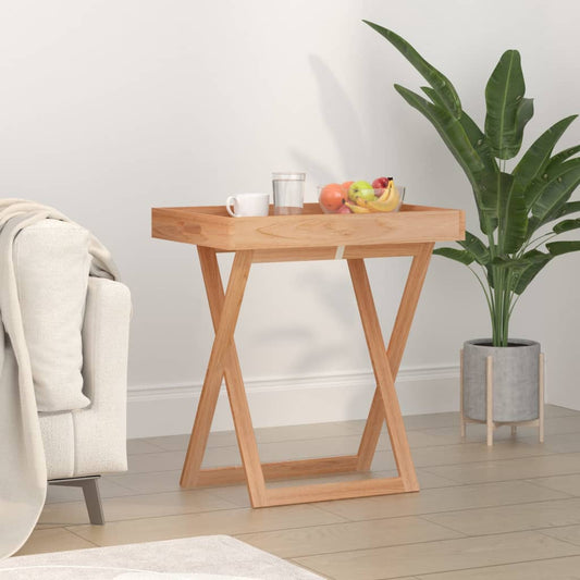 Skládací stolek s podnosem 52x36x56,5 cm masivní ořechové dřevo