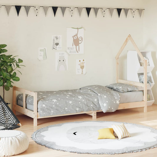 Dětská postel 80 x 200 cm masivní borové dřevo