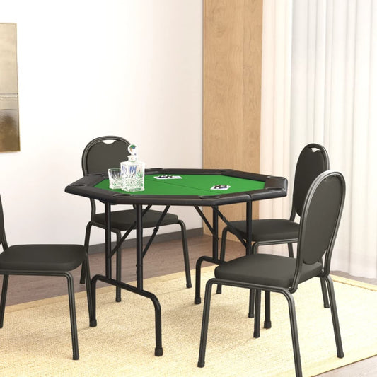 Skládací deska na poker pro 8 hráčů zelená 108 x 108 x 75 cm