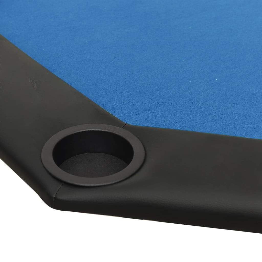 Skládací deska na poker pro 8 hráčů modrá 108 x 108 x 75 cm