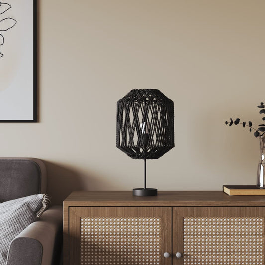 Stínidlo lampy černé Ø 23 x 28 cm železo a papír