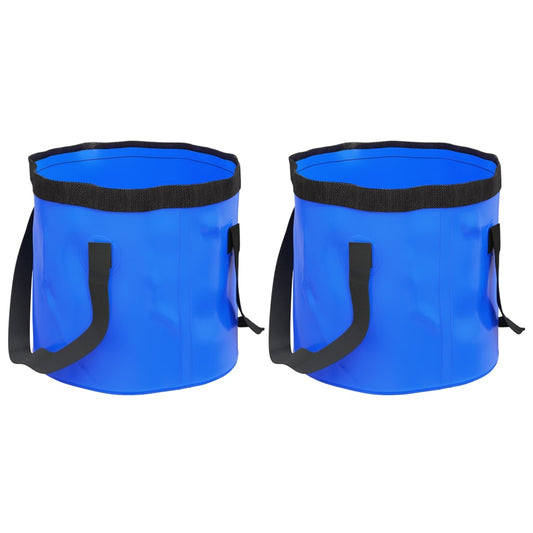 Skládací kbelíky 2 ks modré 30 l PVC