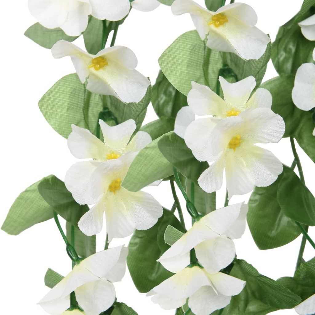 Umělé květinové girlandy 3 ks bílé 85 cm