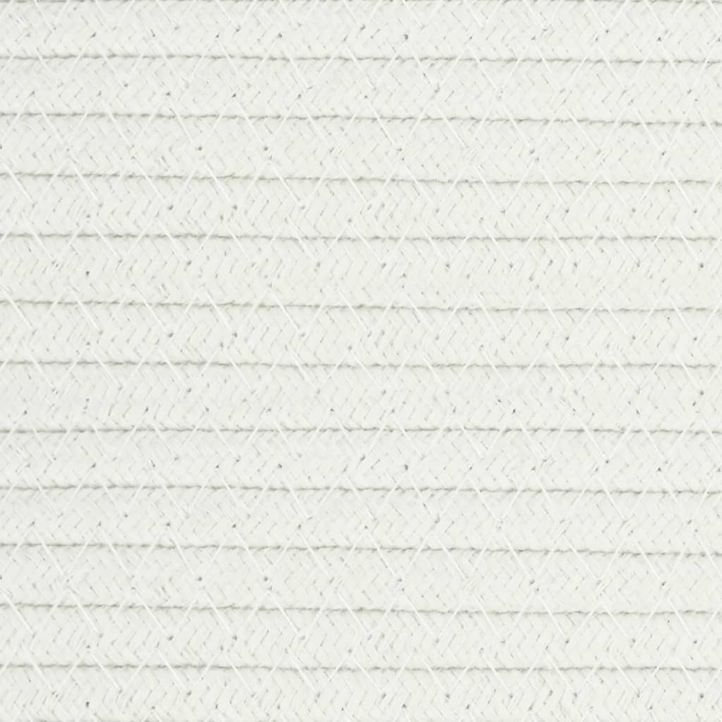 Úložný koš šedý a bílý Ø 40 x 25 cm bavlna